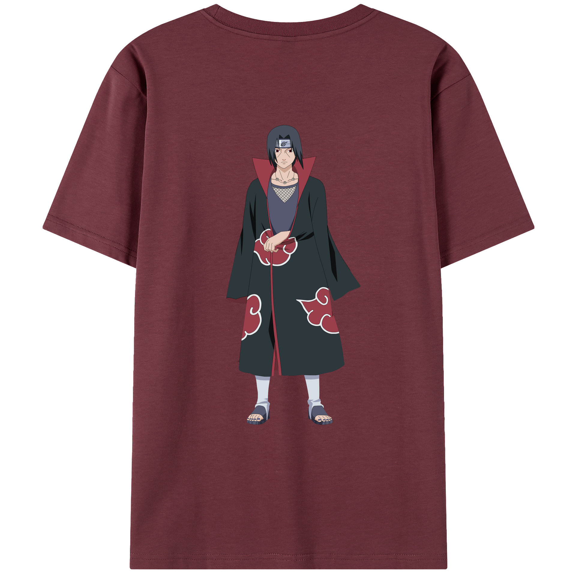（画像用） NARUTO -ナルト- うちは イタチ Uchiha Itachi 綿100％半袖Tシャツ（背面プリント）